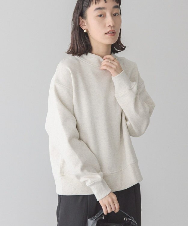 AMERICAN HOLIC モックネック裏起毛プルオーバー Oatmeal
