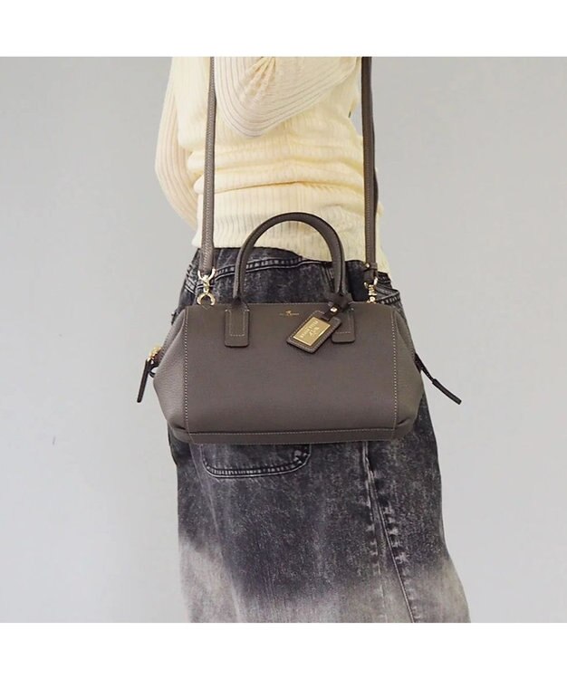 PELLE BORSA 2way ボストンバッグ Reinette レネット 4702 トープ