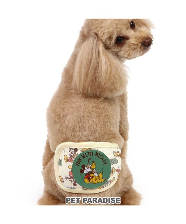 PET PARADISE ディズニー ミッキー&プルート マナーベルト 小型犬 イエロー