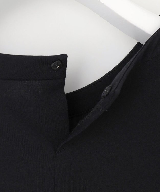 J.PRESS LADIES S 【洗える】チェックコンビジャージー カットソー ブラック系