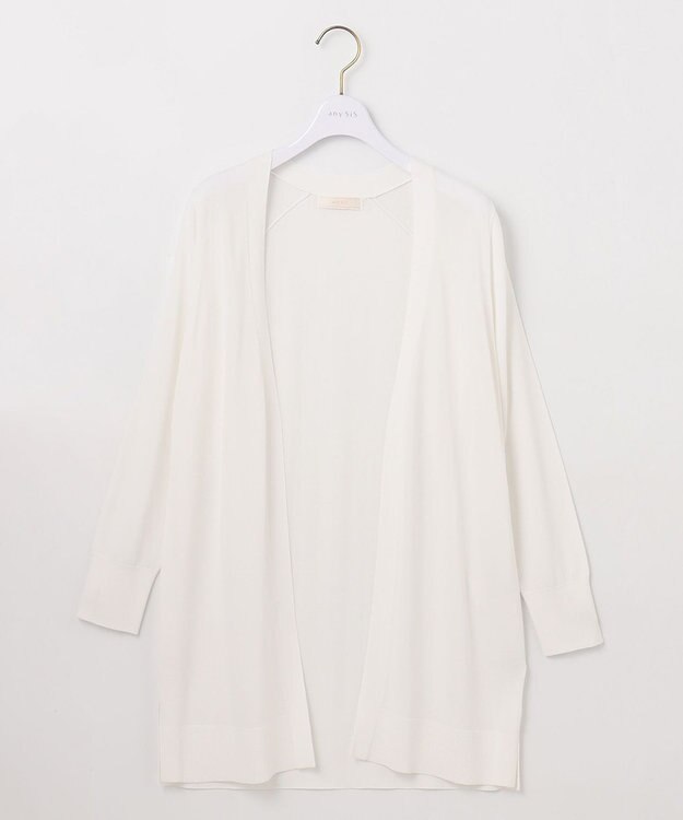 ANY SIS 【UVケア】サイドスリットロング カーディガン オフ