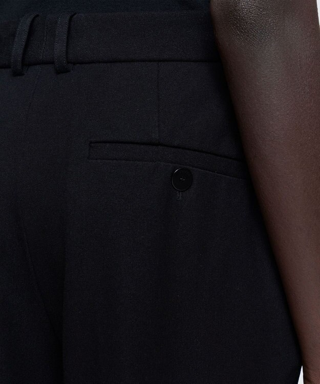 JOSEPH ギャバジンストレッチ ワイドレッグトラウザーズ YUKIO Black