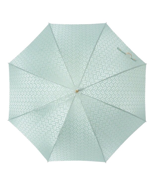 MOONBAT FURLA 長傘 モノグラムジャガード UV 日本製 ミントグリーン