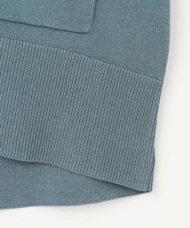 J.PRESS LADIES L 【洗える】SILKY RAYON STRETCH Vネック カーディガン グレイッシュグリーン系