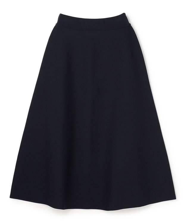 UNFILO L BEAUTY FORM KNIT フレアスカート セットアップ ネイビー