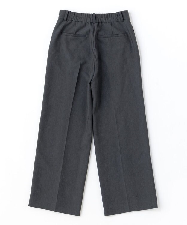 UNFILO イージーケア ワイドパンツ チャコールグレー