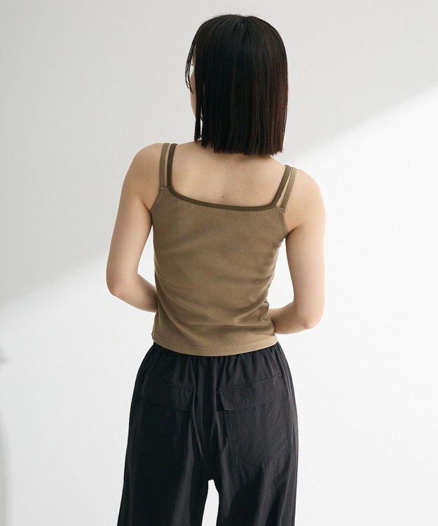 Green Parks ・Ｐｅｔｉｔ　Ｆｌｅｕｒ　レイヤードキャミ（カップ付 Gray Mixture