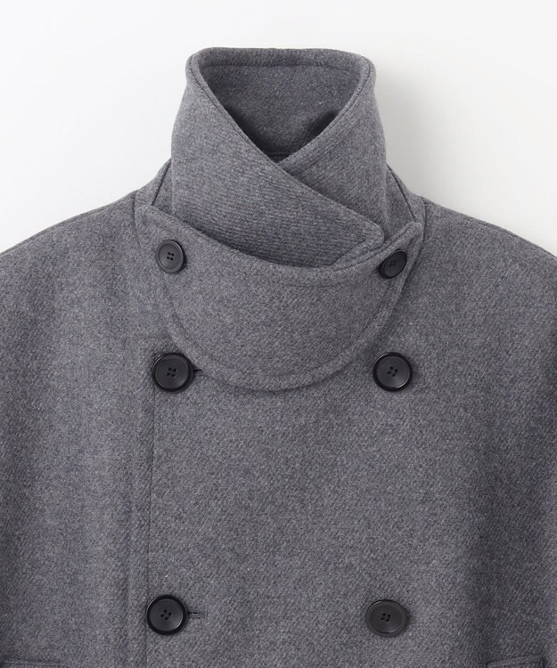 NAVE 【Nave】ダブルメルトン ショートPコート チャコール系