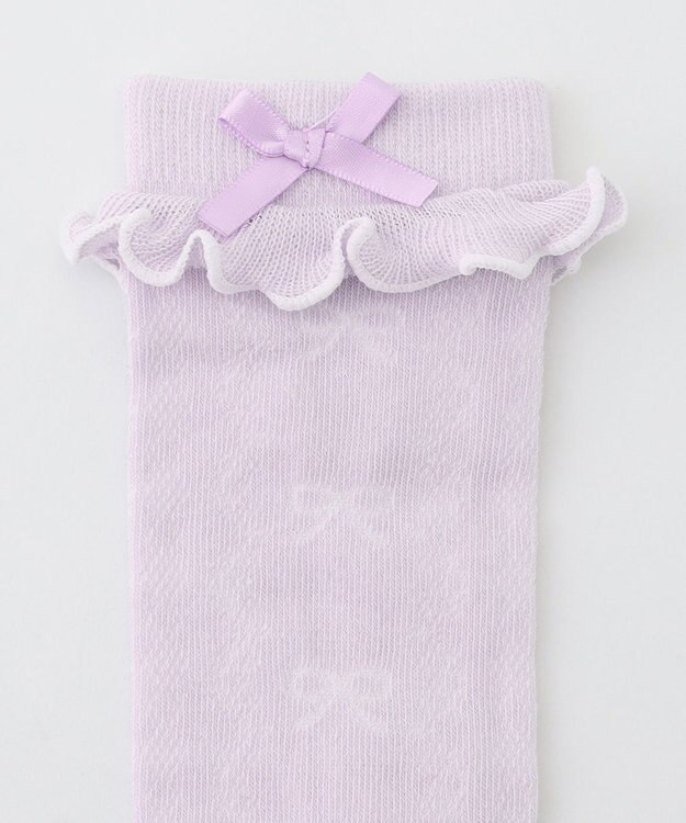 ANY KIDS ハイソックス（サイドリボン） ラベンダー