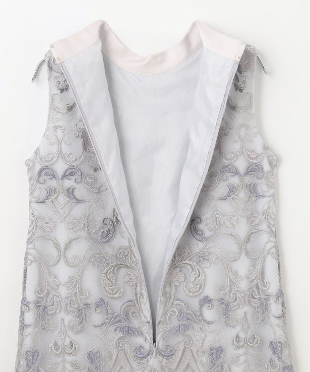 GRACE CONTINENTAL ラメオーナメントミニドレス グレー