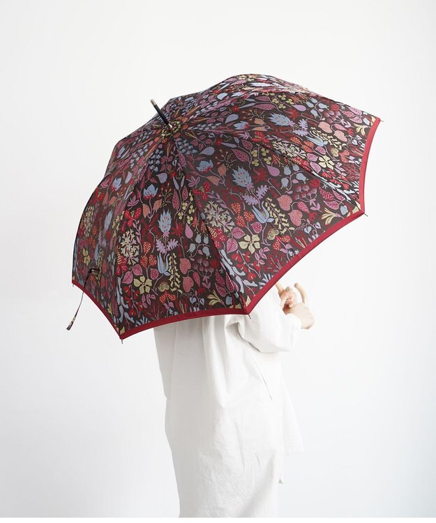 槇田商店 Stig Lindberg HERBARIUM レッド 長傘 赤