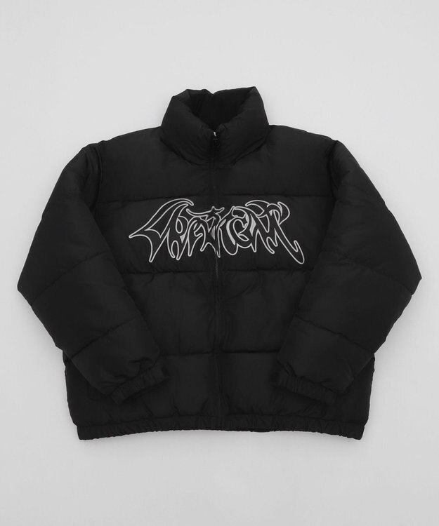 WEGO 【ユニセックス着用ITEM/MLサイズ展開】パファーグラフィックブルゾン ブラック