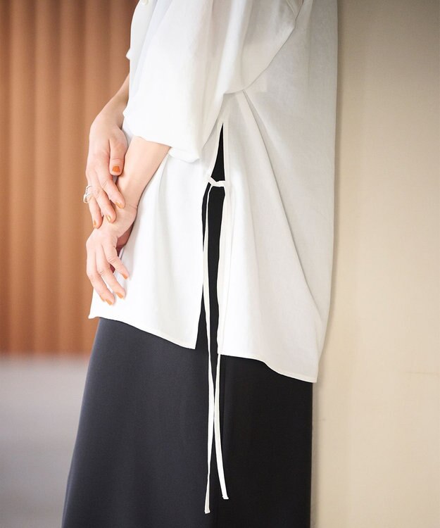 #Newans ルーズシルエットシアーシャツ ホワイト