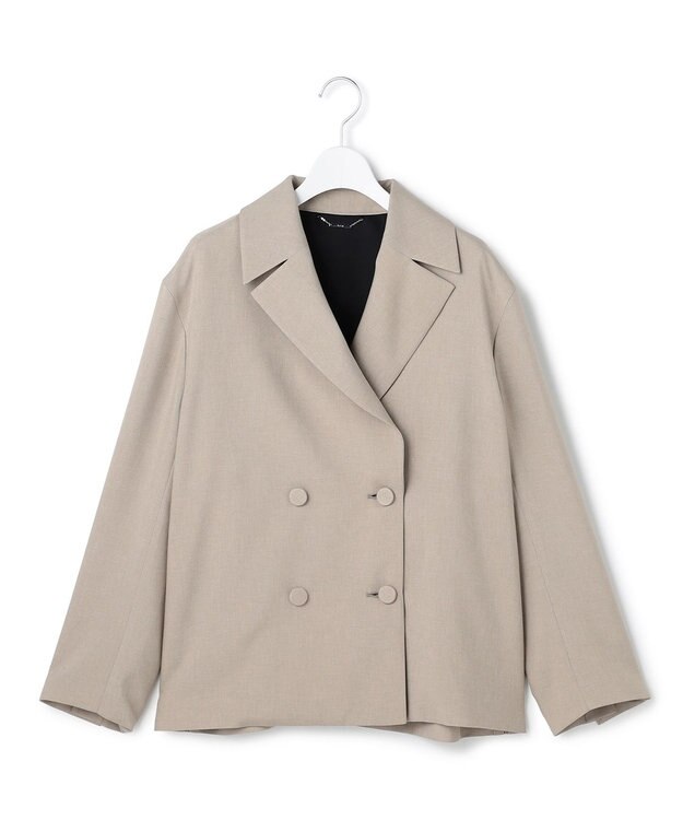 ICB 【WEB＆一部店舗限定】 SerikaWorsted トレンチ型ショートコート ベージュカーキ