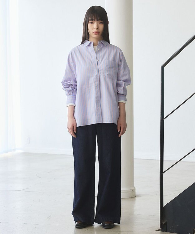 J.PRESS YORK STREET 【WOMEN】ソフトワイドデニム ネイビー系