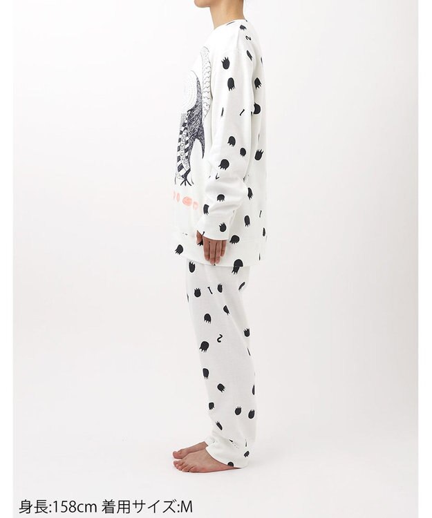 tsumori chisato SLEEP ツモリチサト パジャマ 長袖 長ズボン ルームウェア 綿100%(本体) あたたかい 上下セット 冬  tsumori chisato SLEEP UDW440 /ワコール アイボリー