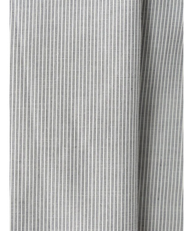 Green Parks イージーケアスタンドフリルシャツチュニック Stripe Black