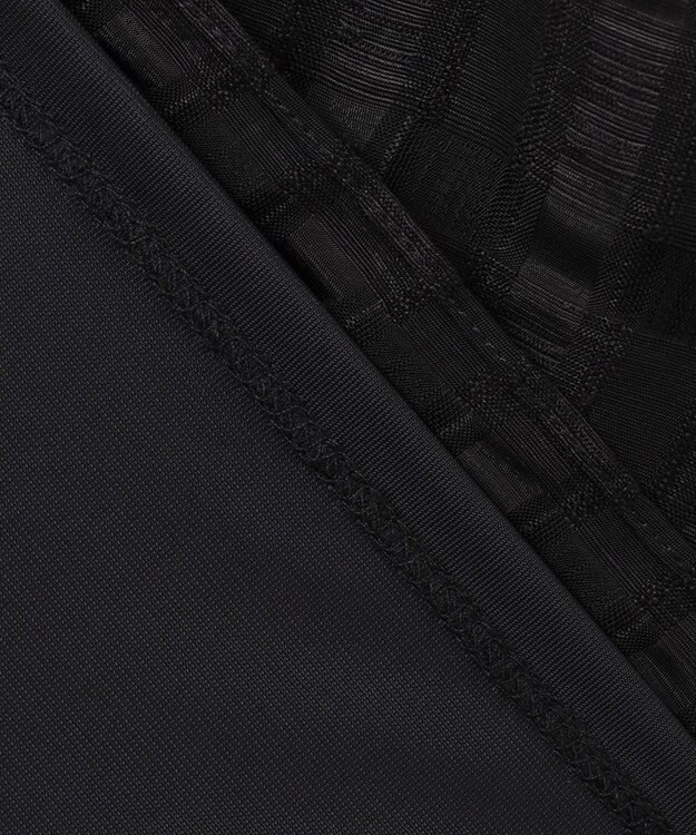 J.PRESS LADIES S 【洗える】チェックコンビジャージー カットソー ブラック系