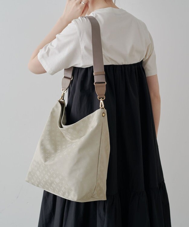 russet ナイロンジャガード2WAYショルダーバッグ(CE-1622) Ecru