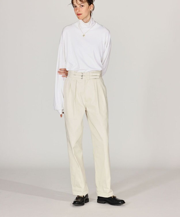 LENO DOUBLE BELTED GURKHA TROUSERS 《UNISEX》 ダブルベルトグルカパンツ IVORY