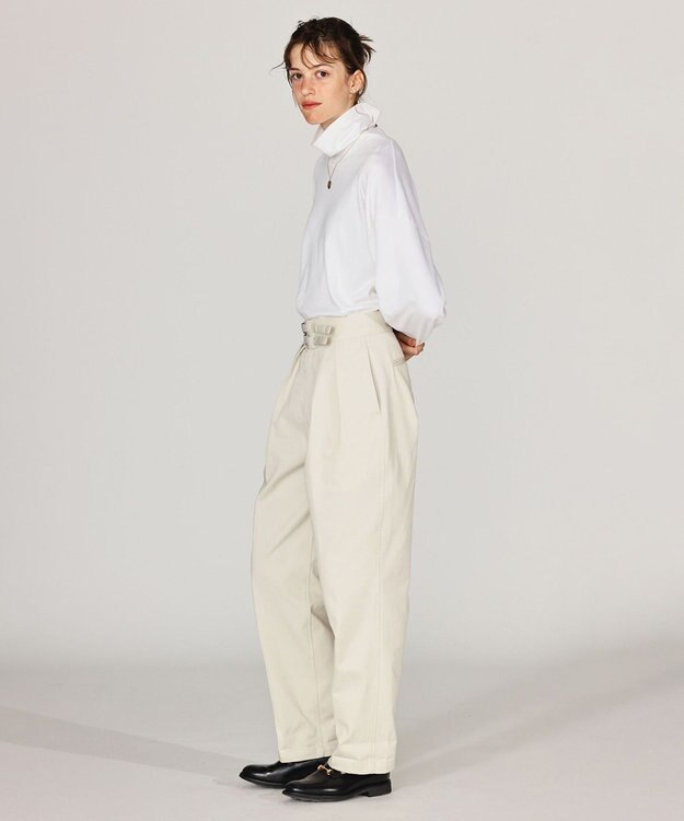 LENO DOUBLE BELTED GURKHA TROUSERS 《UNISEX》 ダブルベルトグルカパンツ IVORY