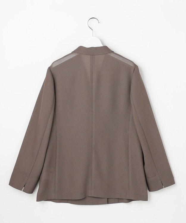 ANY SIS L シアーメッシュ ダブルジャケット モカグレー