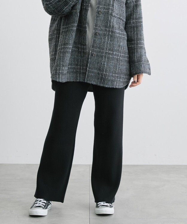 AMERICAN HOLIC バイパチリブニットパンツ Black