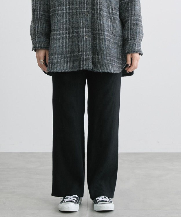 AMERICAN HOLIC バイパチリブニットパンツ Black