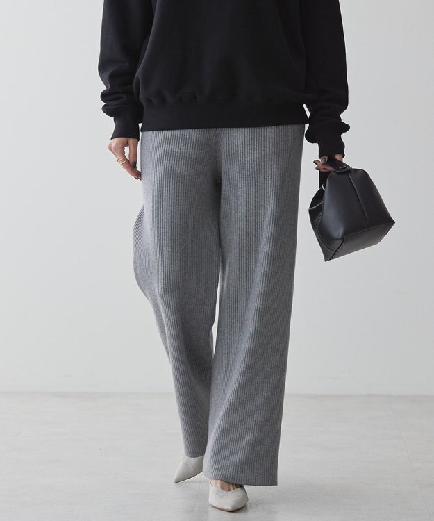 AMERICAN HOLIC バイパチリブニットパンツ Gray Mixture