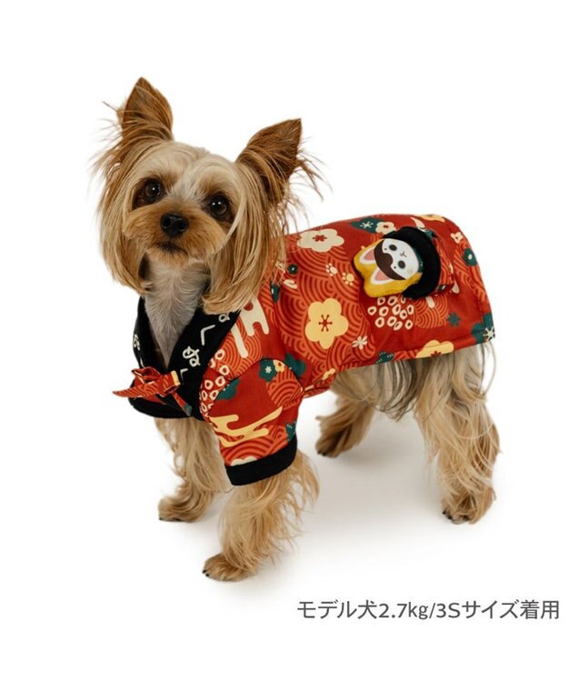 PET PARADISE ペットパラダイス  遠赤外線 レトロぬくぬく半纏 小型犬 レッド