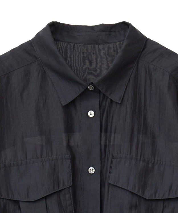 YECCA VECCA 【2点SET】シアーシャツ×Aラインキャミワンピース Purple