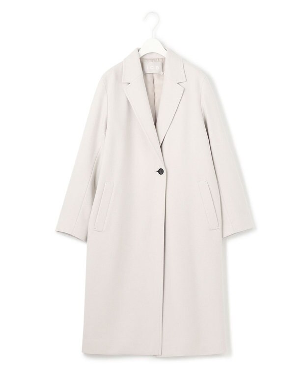 ICB ウールライトメルトン チェスターコート トープ系