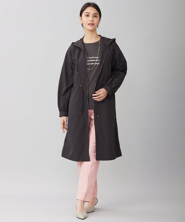 自由区 【洗える】長袖ロゴ Tシャツ グレー系