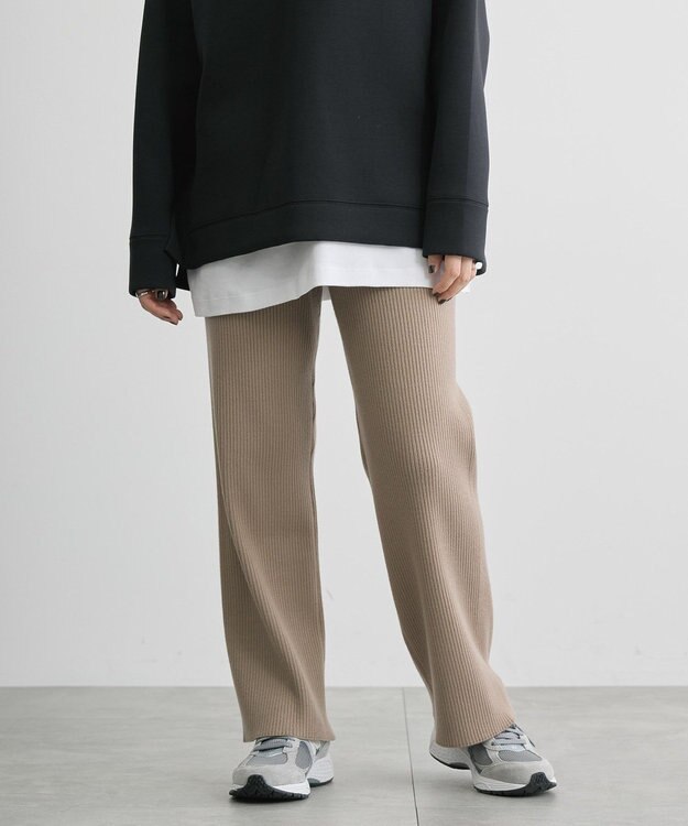 AMERICAN HOLIC バイパチリブニットパンツ Mocha