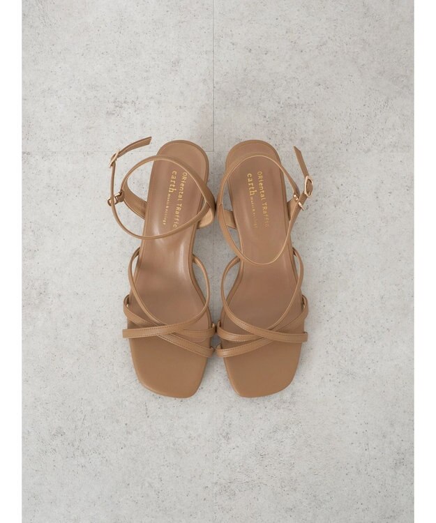 earth music&ecology ＯＲｉｅｎｔａｌＴＲａｆｆｉｃ　ナローストラップサンダル Mocha