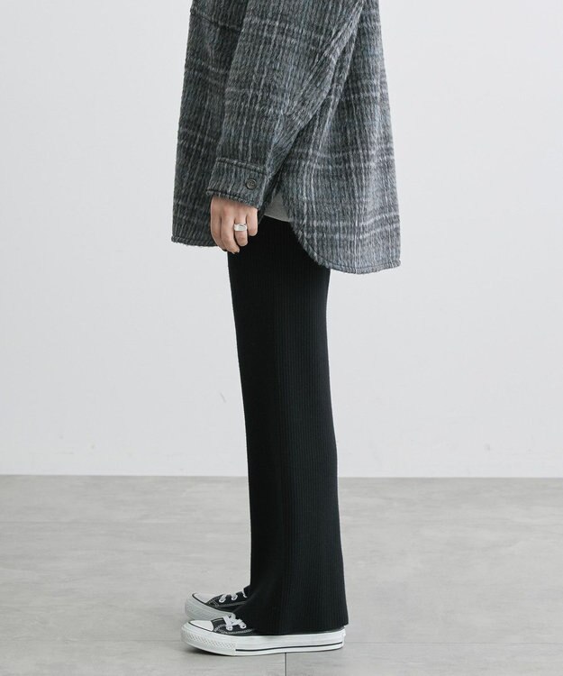 AMERICAN HOLIC バイパチリブニットパンツ Black