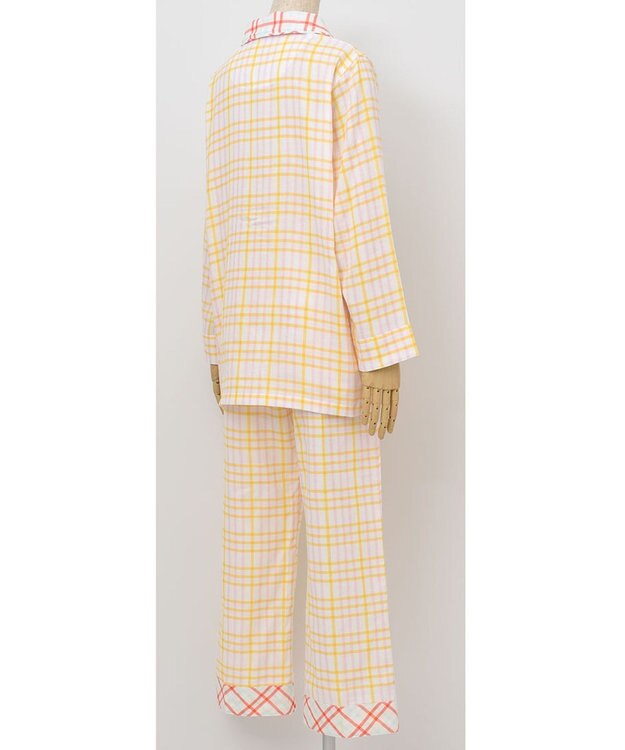 tsumori chisato SLEEP パジャマ　長袖　長ズボン　綿100%　二重ガーセ素材　/ワコール　UDX547 イエロー
