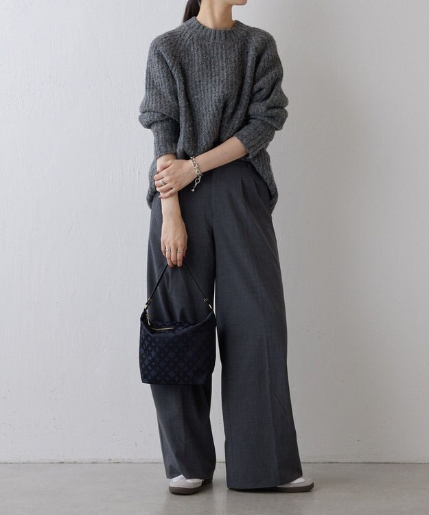 russet シンプルショルダーバッグ (CE-1243) Black/Navy