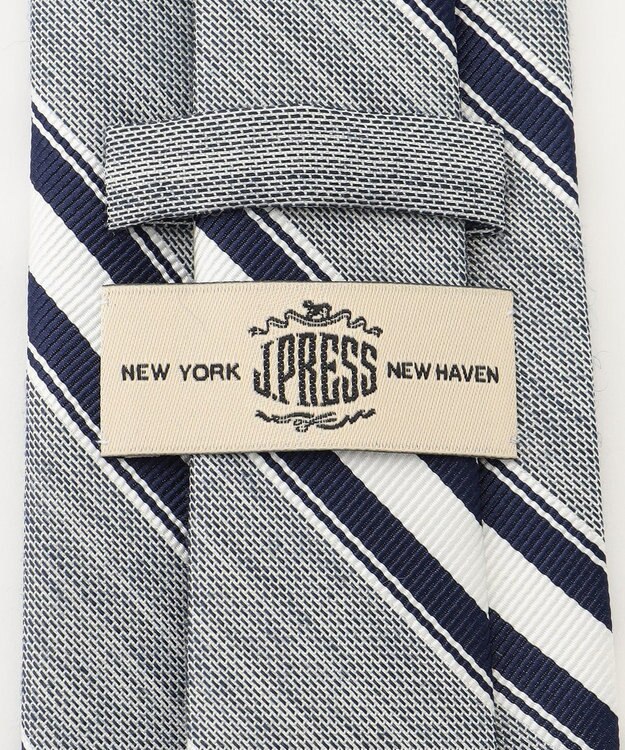 J.PRESS MEN 【LINEN MIX COLLECTION】 レジメンタル ネクタイ ネイビー系2