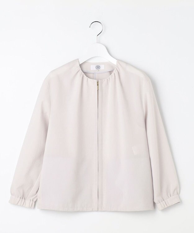 J.PRESS LADIES BREEZE COOL トロ ノーカラー ブルゾン グレー系