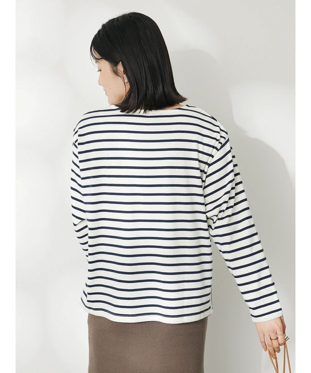 CRAFT STANDARD BOUTIQUE ボーダーサイドスリットプルオーバー Border Ivory