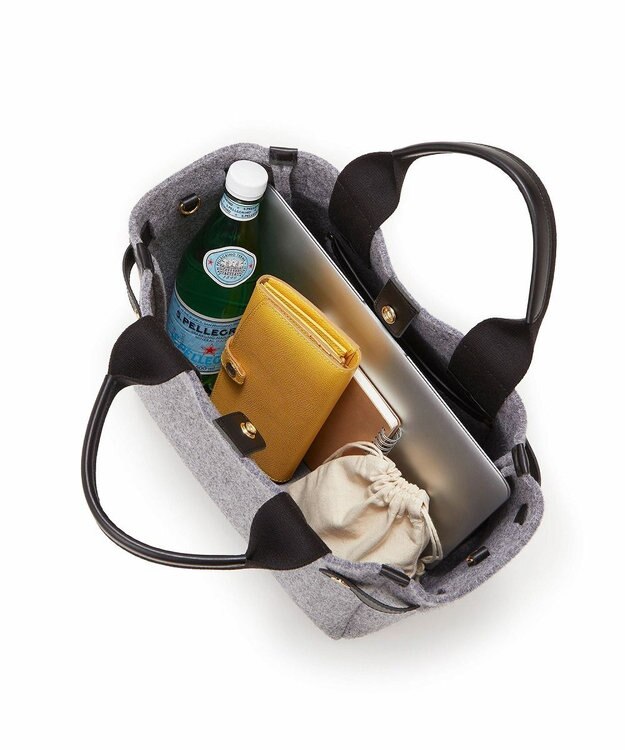 TOPKAPI 【TREASURE TOPKAPI】イタリアンフェルト サイドベルト トートバッグ グレー