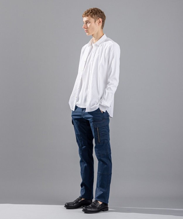 JOSEPH HOMME 【LEON 掲載】テックリブジャージー　Vネックカットソー ホワイト系