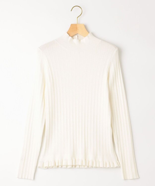 組曲 リブハイネック  ニット アイボリー系