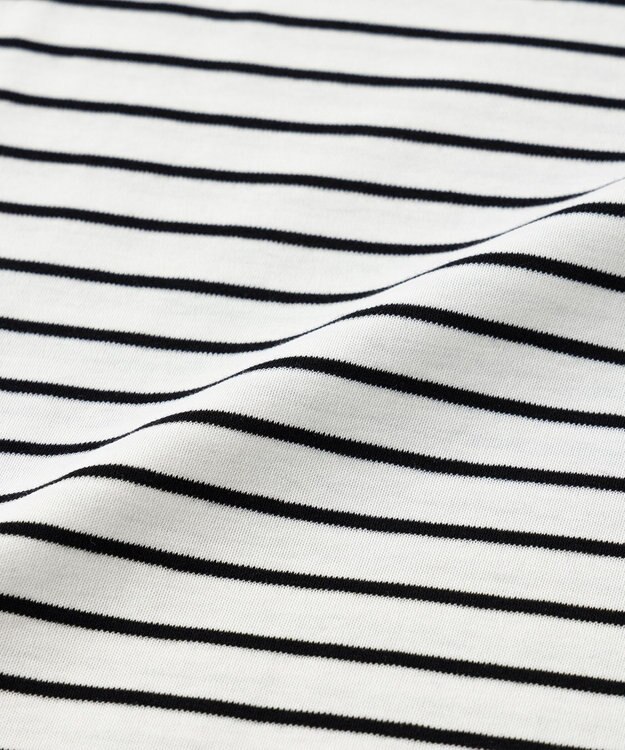 UNFILO L ラウンドテールロンT オフ×ブラック