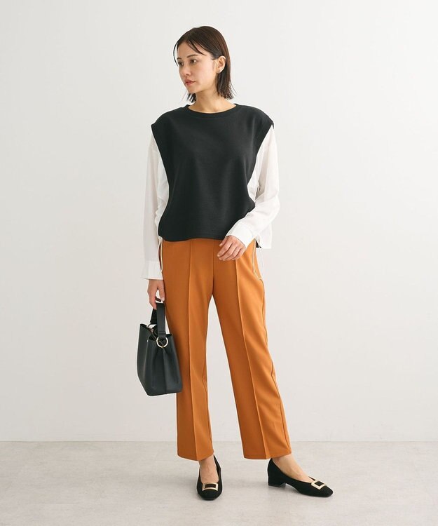 Green Parks リップルドッキングシャーリングプルオーバー Off White