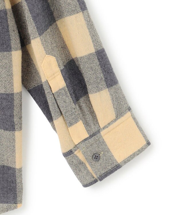 BEIGE， HOBBS / ウールチェックカシュクールブラウス L.Mustard ×Md Gray