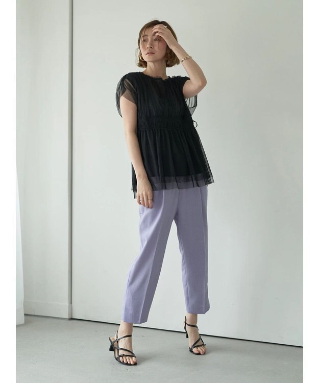 YECCA VECCA サラサライージーテーパードパンツ② Lavender