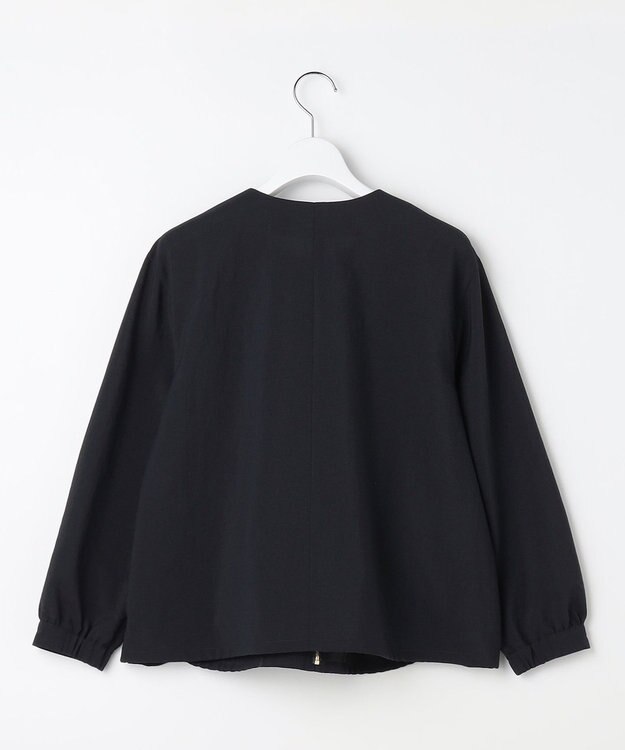 J.PRESS LADIES BREEZE COOL トロ ノーカラー ブルゾン ネイビー系