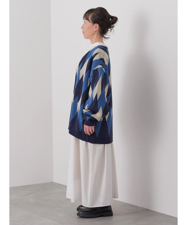 CRAFT STANDARD BOUTIQUE 【男女兼用】アーガイル柄カーディガン Blue